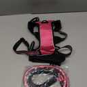 No Pull Dog Harness Adjustable Reflective Oxford Easy Control Medium Large Harness with A Free Heavy Duty 5ft Dog Leash (L (Neck: 18"-25.5", Chest: 24.5"-33"), Pink) (Pink Harness+Leash)