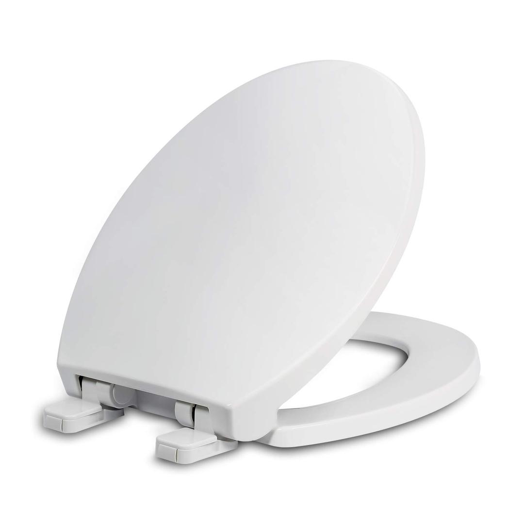 Round Toilet Seat with Lid, Slow Close Seat, Plastic, White
Quiet Close, Easy to Clean, Fit All Standard Round Toilet, Two Sets of Parts, High-Strength PP Plastic