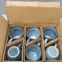GBhome Ceramic Coffee Mugs Set of 6, 12oz Stoneware Coffee Mugs Set For Dad Mom Women MEN, Light Weight Ceramic Coffee Cups for Latte/Tea/Beer/Hot Cocoa, Dishwasher & Microwave Safe