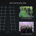Toolazy Trellis Netting 47''x328', 6 Inch Mesh Heavy-Duty Plastic White Garden Netting for Growing High Yield Tomatoes, Peas, Vine Climbing Plants Fruits Vegetables