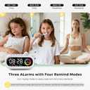 Mooking Alarm Clocks for Bedrooms, Digital Visual Timer for Kids, Rechargeable 199-Minute Silent Countdown Timers, Focus & Smoother Routines, Fitness Baking Studying Teaching