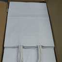 Qutuus White Paper Bags with Handles Bulk 100Pcs 8x4.5x10 White Gift Bags, Recyclable Kraft Paper Bags, Medium Paper Gift Bags for Shopping, Party Favor, Retail, Wedding