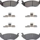 4PCS Rear Semi-Metallic Brake Pads Fit for Dodge Ram 1500 2002-2010 Durango 2003-2009 for Chrysler Aspen 2007-2009 Ram 1500 Classic 2019-2023