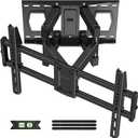 Full Motion TV Wall Mount for 37-85 Inch TVs Mounts Up to 132lbs, Fit 16" Wood Stud, Max VESA 600x400mm, Swivel and Tilt Articulating Wall Mount TV Bracket,Fit Most 55+ 65 70 75 inch TVs