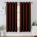 CUCRAF Brown Blackout Curtains 54 inch Length 2 Panels Set, Room Darkening Drapes for Living Room Bedroom, Thermal Insulated Light Blocking Grommet Window Curtain (W52 x L54 Inch)