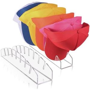 2 Pack Clear Hat Organizer for Baseball Caps, Acrylic Hat Stands for Display, Hat Organizer Closet