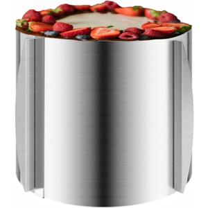DATANYA Cake Ring Extra High 15cm - Adjustable 6 Inch to12Inch Stainless Steel Round Cake Mousse Molds Baking Ring, 5.9 Inch Deep Cake Mold with Precise Scaling