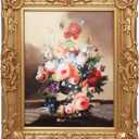 Antique Bronze Gold 11x14 Picture Frames with Oil Painting - Vintage Wall Decor for Gallery Collage, Shatterproof Tempered Glass & Ready to Hang