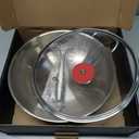 LOLYKITCH 12 Inch Stainless Steel Wok with Glass Lid, Tri-Ply Stir Fry Pan with Detachable Handle, Everyday Cooking Wok for Induction & Glass, Flat Bottom, SGS Certified Cookware