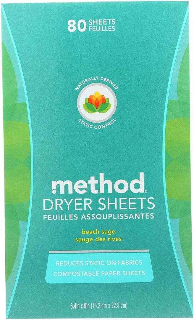 Method Beach Sage Scent Dryer Sheets 80 pk6