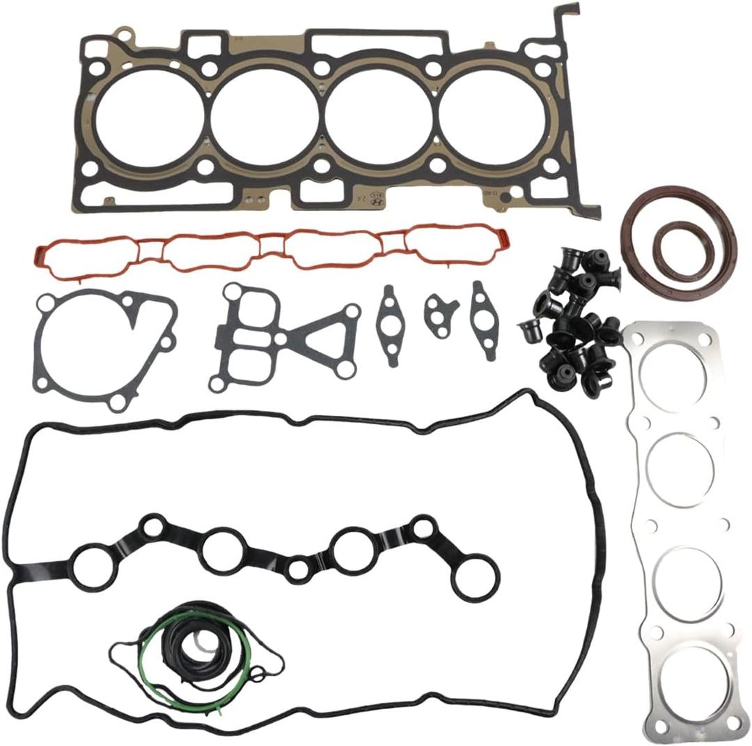 1set Engine Gasket Seal Kit 22311-2GGB0 Replacement for 2015-2020 Tucson Sonata Optima Sorento Sportage Santa Fe 2.4L GDI G4KJ Cylinder Head Gasket Set