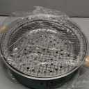 Portable Charcoal Barbecue Grill, 1pc Mini BBQ Grill Multifunctional Charcoal Grill Smokeless Round Tabletop Charcoal Grill for Indoor Outdoor Cooking Home Party Picnic Camping (Green)