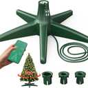 Rotating Christmas Tree Stand, Thickened ABS, Sturdy 5-Legged Design, Includes 3 Adapters & Sockets, Supports up to 7.8ft Rotating Tree Stand for Artificial Christmas Tree