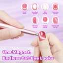 U-Shaped Horseshoe Nail Art Magnet with 30 lb Magnetic Pull - Heavy Duty Alnico Magnet for Cat Eye, Velvet, Aura, 3D Magnetic Nail Polish Effects (Purple)
