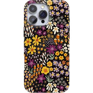 Casely iPhone 16 Pro Case | Falling for You | Plum Floral | Compatible with MagSafe | Classic Ultra Slim Design