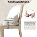 UBRAVOO Baby Booster Seats, Toddler Booster Seat for Dining Table with Adjustable Straps, Portable Compact Portable Baby Chair for Dining and Travel (Khaki)