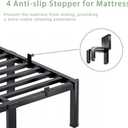 Queen Size Bed Frame, 14 Inch Heavy Duty Metal Platform Bed Frame, Noise Free Steel Mattress Foundation, No Box Spring Needed, Spacious Under Bed Space