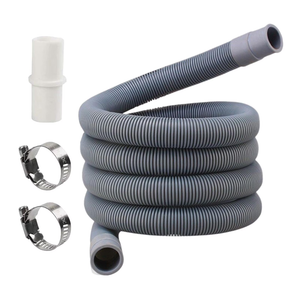 Universal Washing Machine Drain Hose, Professional Flexible with 1 Extension Adapter, 2 Hose Clamps, Replacement Accessories
