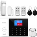 PGST Wireless Home Alarm System 8-Piece Kit, WiFi/4G Alarm System for Home Security with Phone APP Alert (Door Sensor,Siren, Remote, Motion Detector) for Home,Apartment, Compatible with Alexa(105-A)