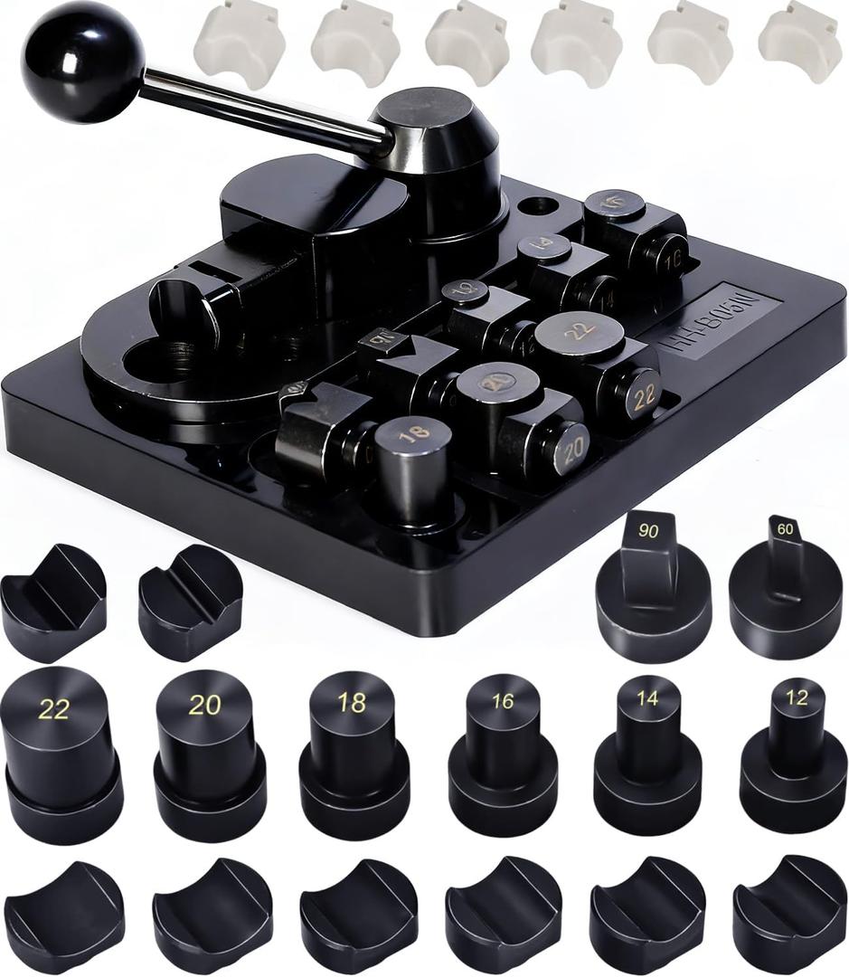 Ring Bending Tool & Ring Sizer Measuring Tool Professional Jewelry Ring Adjuster for Tight or Loose Rings Black Metal Ring Resizer Kit for Women Men Ring Size Adjuster Tool Precise Measurement HH-B05N