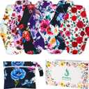 Reusable Menstrual Pads, Breathable Mesh Surface Cloth Pads for Heavy Flow with Wet Bag, Large Sanitary Pads Set with Wings for Women, Washable Overnight Cloth Panty Liners Period Pads