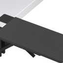 BONTEC Desk Extender Tray, 11.8"x5.9" Table Mount Arm Wrist Rest Shelf, 90Foldable Elbow Support, Clamp on Computer Arm Rest for Desk, Office & Home Use, Durable & Easy to Install (Black)