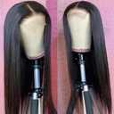 NewYou 28 Inch Straight Lace Front Wigs Human Hair Pre Plucked for Black Women 4x4 Lace Closure Wigs Human Hair 200 Density Glueless Wigs Human Hair