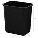 United Solutions 7 Gallon / 28 Quart Efficient Trash Wastebasket, Fits Under Desk, Small, Narrow Spaces in Commercial, Kitchen, Home Office, Dorm, Easy to Clean, Black (Pack of 1)