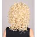 ColorGround Medium Long Curly Blonde 80S Rocker Wig for Women