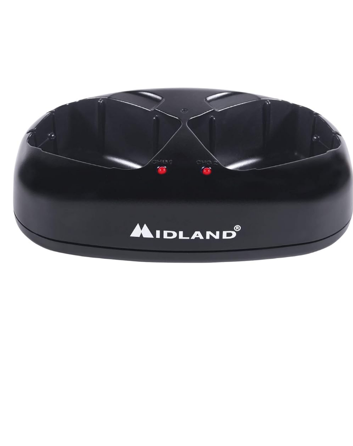 Midland- AVP10 Dual Desktop Charger for GXT Series Radios with AC Wall Adaptor