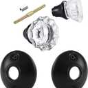 Matte Black Glass Door Knobs + Matte Black Door Knob Rosettes