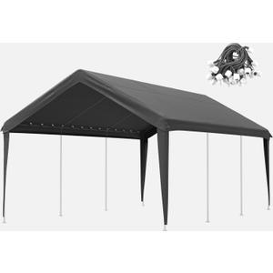Carport Canopy Replacement Cover 12x20 Heavy Duty Outdoor Portable Car Canopy Oxford Waterproof UV & Tear Resistant Garage Canopy with Ball Bungees (Frame is Not Included)
