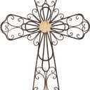 Retrome Large Metal Layered Crosses Wall Decor, 24" H, 24"L x 17"W