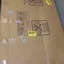 72" H Metal Outdoor Privacy Screen  Freestanding Rustproof Louvered Fence Panel for Patio, Garden, Balcony, AC Unit Cover, Trash Can, Modern Decorative Divider