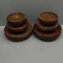 6 PCS 5/6/8 Inch Wooden Risers for Display Wood Pedestal Stand Round Mini Tray Stand Rustic Riser Tray Tiered Tray Decor for Party, Wedding, Birthday, Baby Shower, Home Dcor