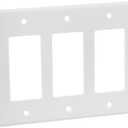 Leviton 3-Gang Decora/GFCI Device Wallplate, 80611-W, White