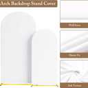 Toolterritary Metal Arch Backdrop Stand and Cover Set of 2, Sturdy 7.2FT, 6FT Party Backdrop Set, Wedding Arch Frame and Cover Set for Birthday, Baby Shower,Christmas, Anniversary