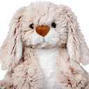 Melissa & Doug Burrow Bunny Stuffed Animal Plushie with Big Feet, Floppy Ears & Fluffy Tail, Adorable Pretend Play Toddler Toys for Girls & Boys 3+, 10"L x 6"W x 9"H
