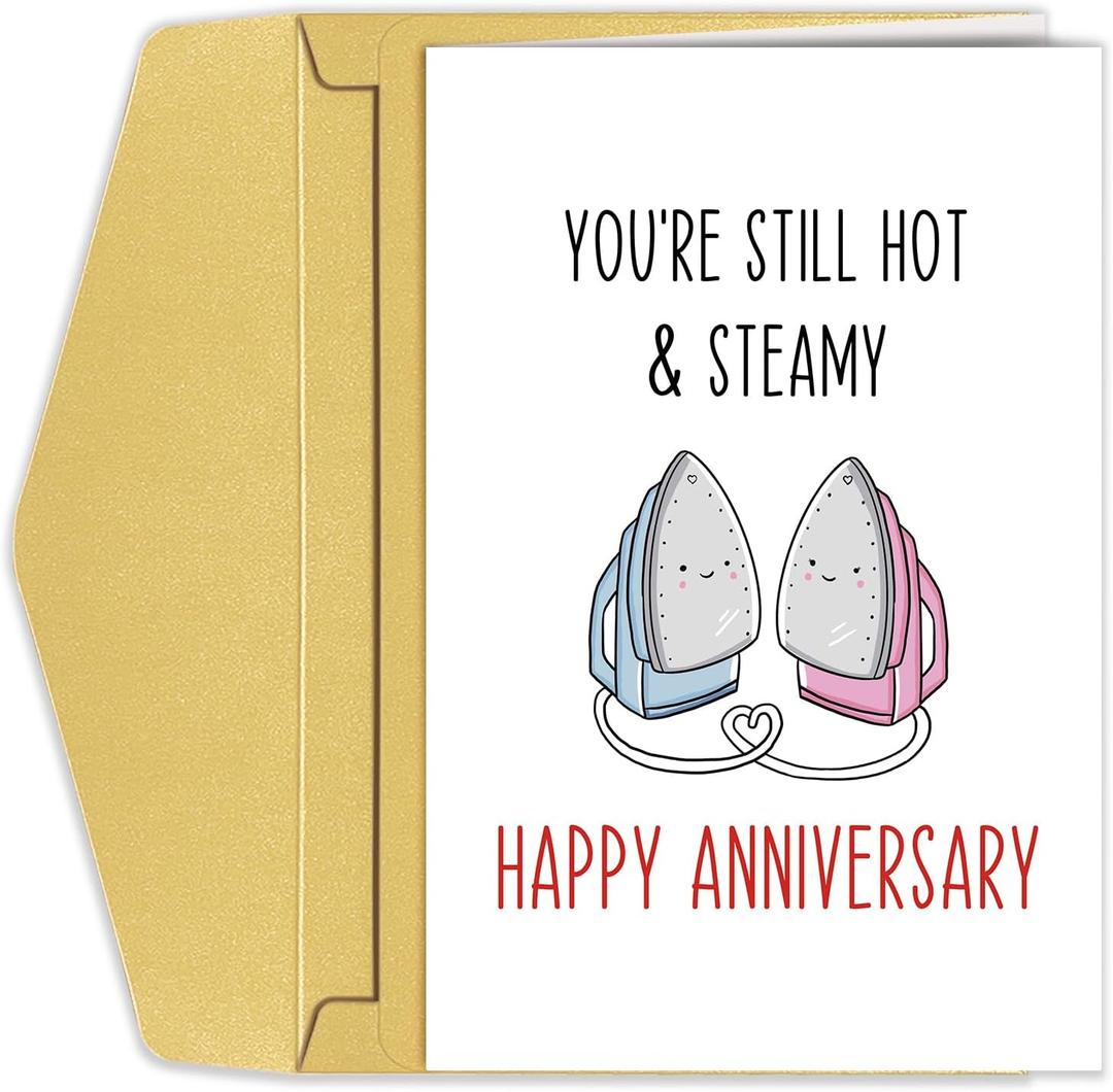 Happy 6th Anniversary Card, Iron Anniversary Card for Husband Wife, 6 Years Anniversary Card Gift for Him Her, Sixth Wedding Anniversary Card