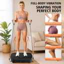 Vibration Plate for Lymphatic Drainage, Vibration Plate Exercise Machine, 130 Levels Vibrating Plate with Bluetooth, Shaker Plate with 450 Lbs Capacity Weight Loss Workout Equipment for Home