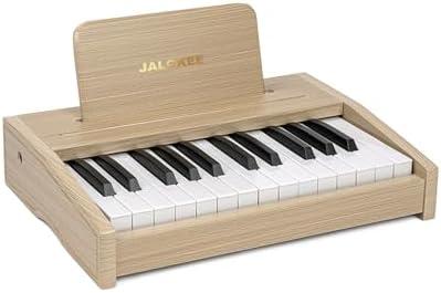 JALOKEE Kids Piano Keyboard, Digital Piano for Kids, Music Educational Instrument Toy, Wood Toy for 3+ Girls and Boys (Oak, 25 Keys)