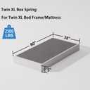 Bedsnus Twin XL Size Box Spring and Cover Set, 5 Inch Low Profile Metal BoxSpring, Heavy Duty Structure Mattress Foundation, Noise Free, Non-Slip, Easy Assembly