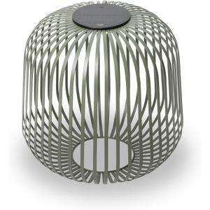 LUUK Studio Solis Solar Table Lamp, Lantern Design, Forest Green, Size L