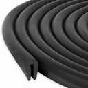 Rubber Edge Trim, Fits Edge up to 1/16 inch (1.6mm), Length 10 Feet (3.05 Meter)