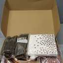 285 Pcs Rose Gold Party Decorations, Birthday Decorations For Women Or Girl - Knives, Forks and Spoons, Tiara, Butterfly, Sash, Paper Pom Poms, Balloon Stand, Tableware For 25 Guests