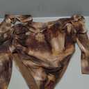 Floerns Women's Tie Dye Asymmetrical Neck Leotard Long Sleeve Ruched Bodysuit Top, Size XL