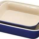 Staub Ceramic 2-pc Rectangular Baking Dish Set - Dark Blue