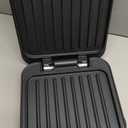 George Foreman Compact 2-Serving Electric Indoor Grill and Panini Press for 12 People, Classic Plates, Black
