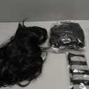 Janinka Halloween Witch Costume Set for Woman, Wig, Witch Hat, Socks (Black ,Gray)