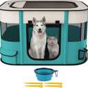 NOCOEX Foldable Playpen for Dogs & Cats, Portable Dog Crates Pet Kennel Tent Fence, Puppy playpen Indoor, Outdoor Travel Use Camping with Carrying Case for Small Medium Dogs,Cats,Animals,Rabbits (Medium(81.5*59*54.5CM))